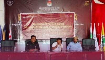 Hadir sebagai narasumber, Arkam sampaikan kerawanan kerawanan dalam penyusunan DPTb, belum lama ini. [Foto : Istimewa]