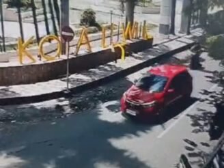 Tangkapan layar CCTV Pemda Banggai di Lapangan Alun-alun, Kelurahan Karaton. [Foto : DKISP Banggai]